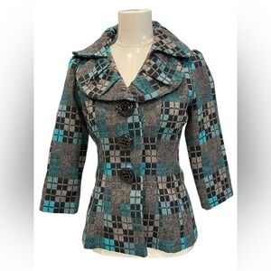 An Ren New York Checkered Women's Jacket Size:XS